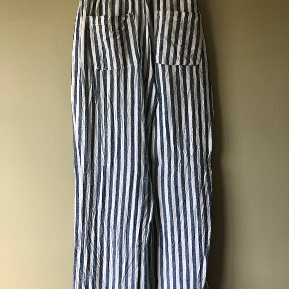 Jolt | Blue and White Striped Pants with Belt - Picture 3 of 5